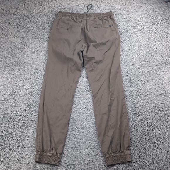 Volcom Pants Men Medium Brown Tapered Leg Casual Athleisure Gym Jogger Slim - Picture 2 of 9